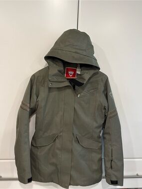 Rossignol Women’s Waterproof Ski Parka Winter Coat Olive Green S